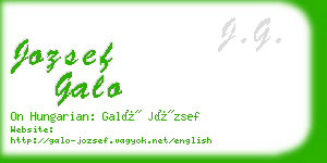 jozsef galo business card